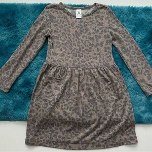 Carter's Brown Leopard Print Kids Dress Size 5T